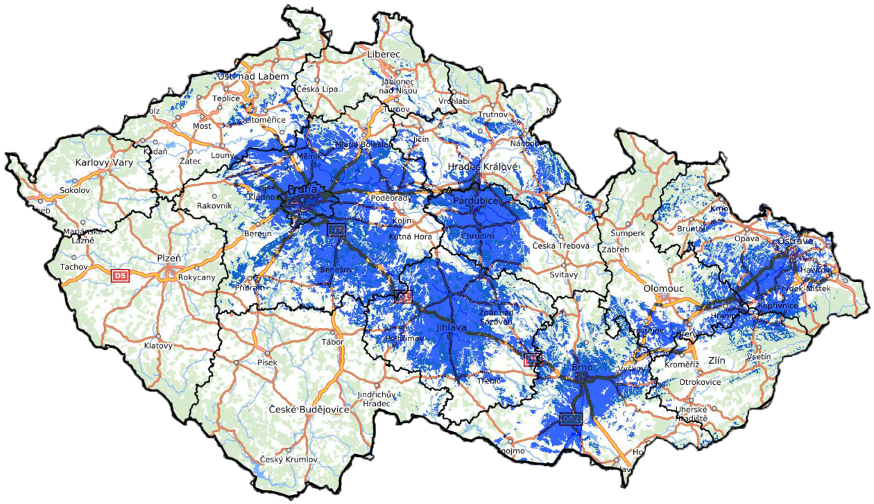 Mapa sítě Multiplex24